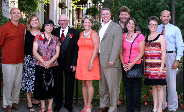 Our children and their spouses with us, left to right: Scott & Lisa (da...